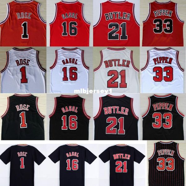 

salable basketball shirt 1 dr 16 pau gasol 18usd 21 jimmy butler jersey 33 scottie pippen retro red white black ncaa college, Black;blue