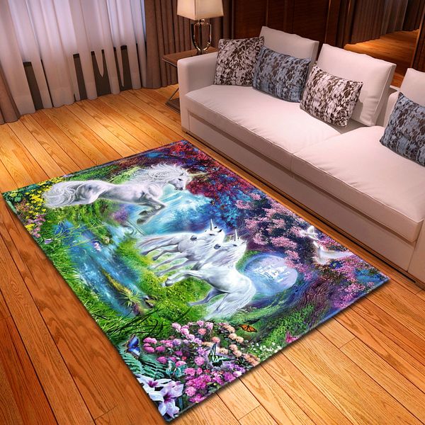 

53unicorn horse bay carpet bedroom dining room mat living room