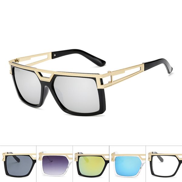 

new women luxury designer sunglasses metal vintage fashion style square fashion sunglasses uv400 lens mens sunglasses, White;black