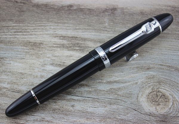 

lowers price new jinhao 159 black and silver 0.7mm nib roller ball pen thick for gifts decorations