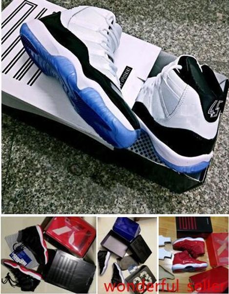 

concord 11s bred 11 wholesale with win like 96 ice blue space jam 11 midnight navy blue gym red basketball shoes