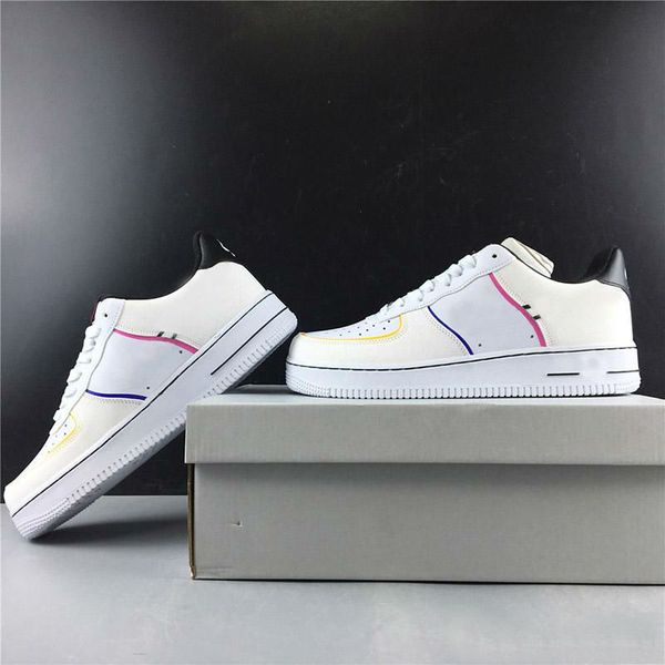 

hight quality one day of the dead forced 1 1s low skateboarding shoes 3m reflective mens women designer forces sport sneakers size36-45, White;red