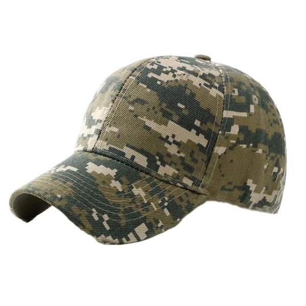 

fashion camouflage print breathable baseball fastening tape cap 52-63cm/20.5-24.8inch sun hats, Blue;gray
