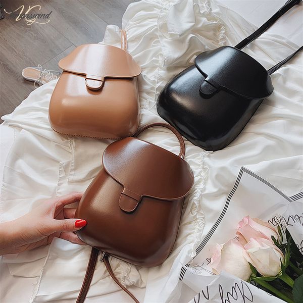 

female solid crossbody bags for women 2020 leather handbag designer sling sac a main ladies hand shoulder messenger bag