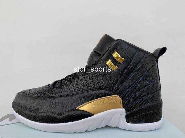 

2019 new 12 midnight black black fish snakeskin men basketball shoes 12s sneakers sports outdoor trainers size 7-13