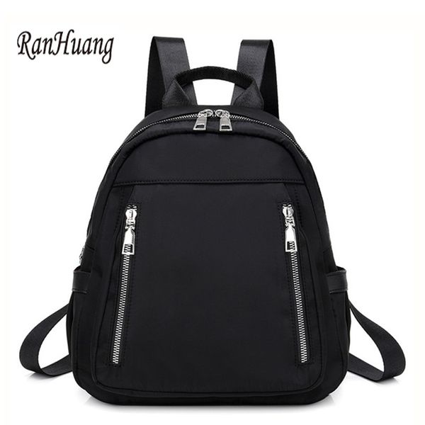 

ranhuang 2019 women nylon backpack waterproof backpack school shoulder bags for teenage girls ladies travel bags