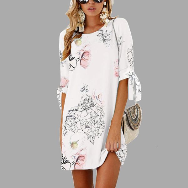 

woman clothes designer dress 5xl large sizes floral print 2019 sundress fashion women half sleeve o neck casual short dresses plus size, Black;gray
