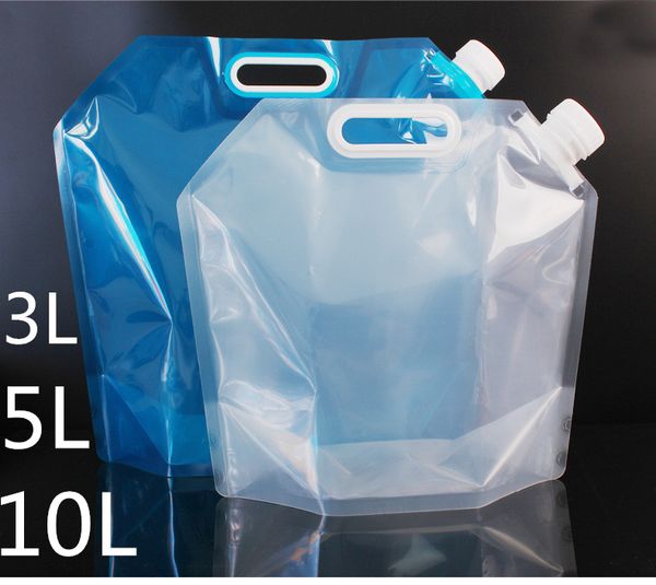 

naturehike 5l10l capacity collapsible water bag foldable reusable flexible hand lifting camping hiking outdoor survival bottle