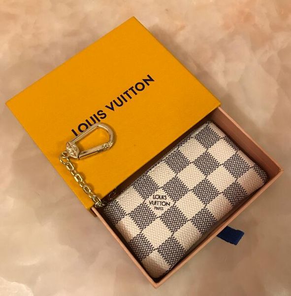 

2020 LOUIS VUITTON LV 4 цвета Мужчины Женщины сумка для ключей кошелек на молнии монета кожаные кошельки кожаный кошелек для ключей кошелек