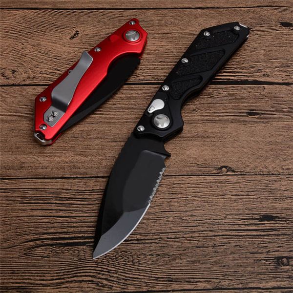 

High End Automatic Stitch Flipper Folding 9CR18MOV Black blade outdoor tactical camping hunting EDC tool Collect knife UT85 P923M Q