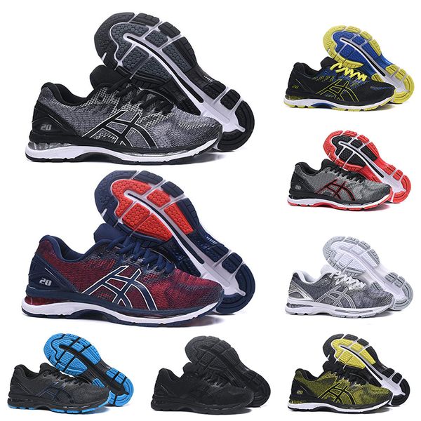 

2019 new fashion luxury gel-nimbus 20 men cushioning running shoes online black blue sport sneakers designer shoes trainers