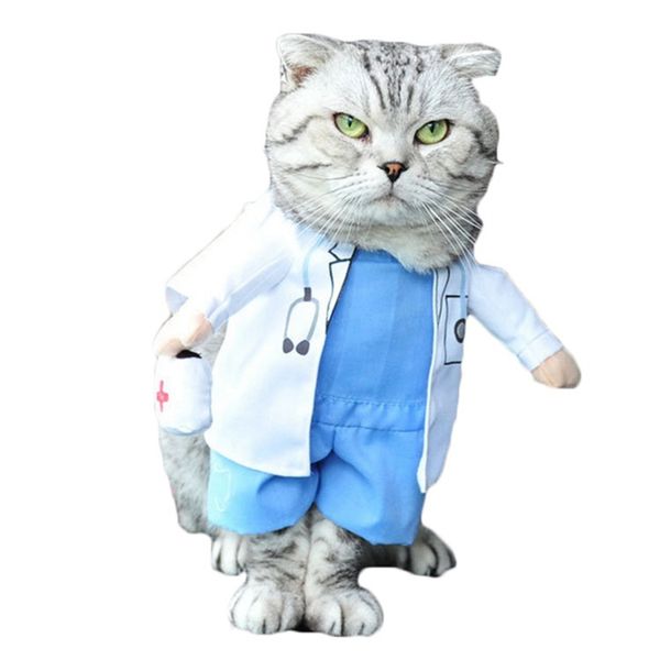 

halloween dog cat doctor suit uniform cosplay role play costume party puppy kitten pet dressing up apparel clothes supplies