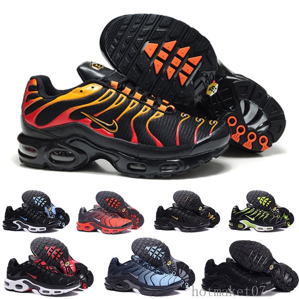 

2019 new design tn mens shoes breathable mesh chaussures homme tn requin noir outdoor shoes size 7-12 kkf00, Black