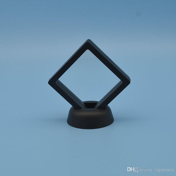 

black white jewelry packaging display suspended floating display case jewellery coins gems artefacts stand holder box