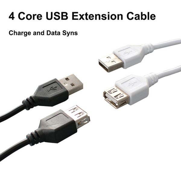 Cabo de extensão de 1.5m USB Super Speed ​​Cabos Masculinos para Feminino Estendido Dados de Carregamento Sync Extender Cordão DHL FedEx EMS Navio Livre