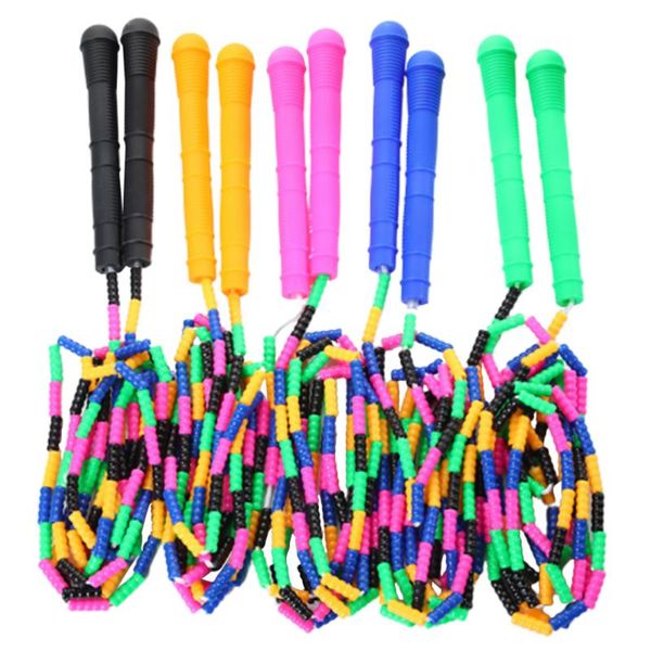 

jump ropes 5pcs slub design rope portable jumping exercise sport equipment durable skipping for boys girls students (mixed color)