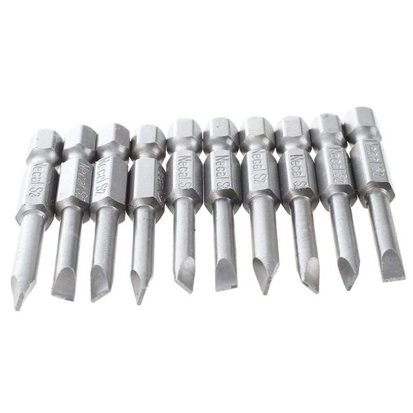 

10 pcs 50mm length magnetic 4mm width slotted tip screwdriver bits