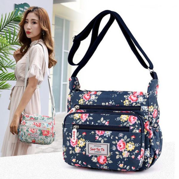 

женская печать сумки сумка женская нейлоновая сумка для путешествий повседневный оригинал сумки на ремне женщины большой емкости crossbody с