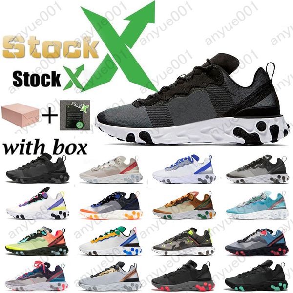 

элемент реагирует 87 55 мужские кроссовки тура под прикрытием желтый камуфляж красный мужчины женщины плавание тройной черный белый швы прок