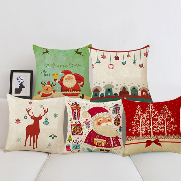 45x45cm Halloween Christmas Cushion Cover Throw Pillows Case