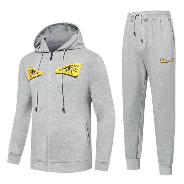 

Mens 2019 Luxury Designer Clothes Length Sleeve Yellow Eyes Printing Pullover Casual Sports Brand Mens Designer Hoodies Sweater Suit