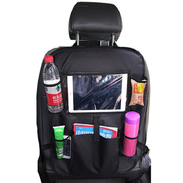 

car back seat organizer and car seat protector with touch screen tablet holder / back organizer