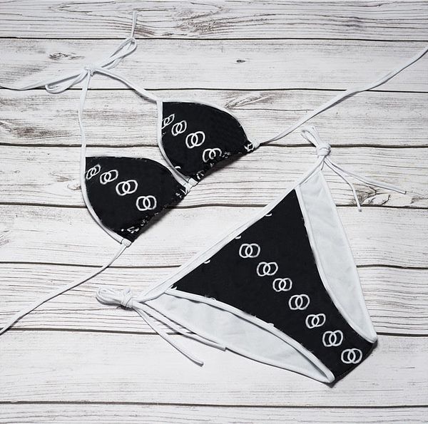 

2020 designer lady bikini swimsuit brand letter printed brand swimwear womens bikini l0g0 two-piece bikini bathing suit xy1941002, White;black