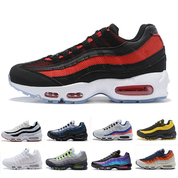 

laser fuchsia cushion running shoes men women style cool triple white yellow black red trainers casual sports sneakers 36-45, White;red