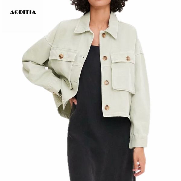 

2019 autumn winter denim jacket women jeanns jacket casaco feminino, Black;brown