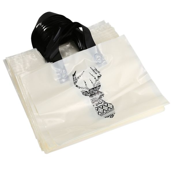 

retail bags merchandise bags shopper reusable gift shopping bag retail bag for event, craft show, holiday gift pack of 50