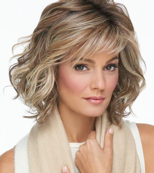 

Best-selling Ladies Short Hair Wigs Europe and America Curly Hair Wigs Heat Resistant Synthetic Hair Wig For Women, Black