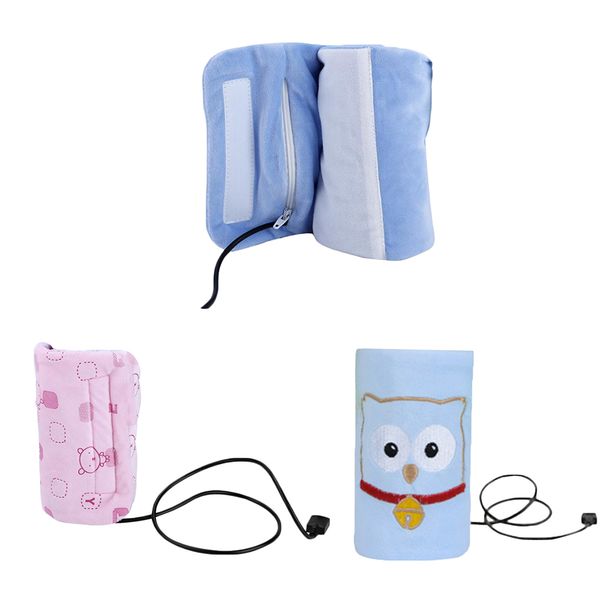 

USB Baby Bottle Warmer Portable Travel Milk Warmer Infant Feeding Bottle Heated Cover Insulation Food Heater