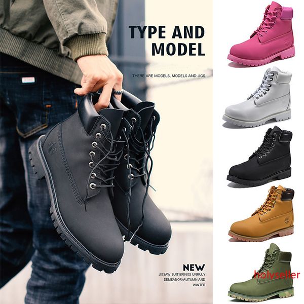 

luxury tbl mens designer steel toe safety work boots leather fashion brand triple white black pink womens girls winter boots high outdoor