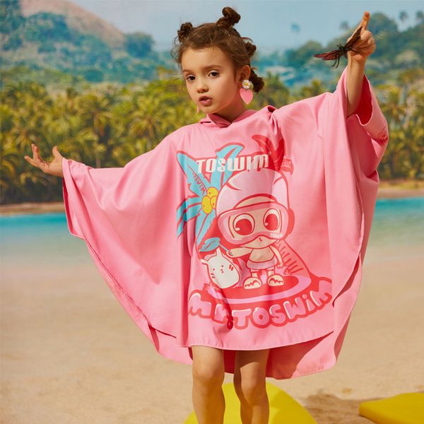 

small tour x toswim childrens bath towel absorbent quick drying swimming bathrobe soft towel beach towel portable cloak