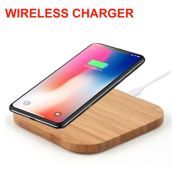 

Fashion Square Wireless Charger Slim Wood Charging Pad for IPhone 11 Pro X 8 Plus Xiaomi 9 Smart Phone Charger for Samsung S9 S8 S10 Plus