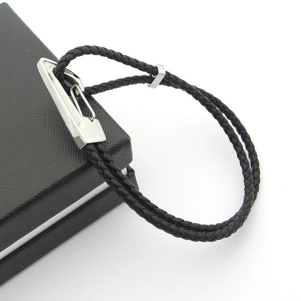 

высокое качество mb кожаные браслеты сплетенные античные мужские черные браслеты шарма тумблер-застежки мужские браслеты роскошные ювелирные, Golden;silver