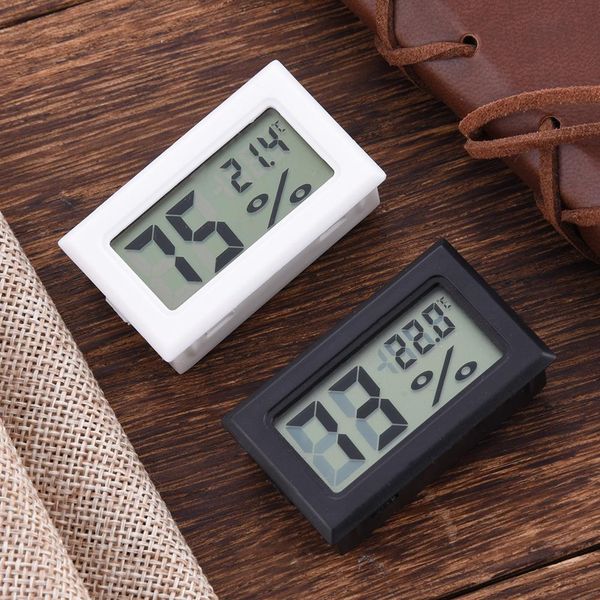 

wireless lcd digital indoor thermometer hygrometer mini temperature humidity meter black white 1pc j3