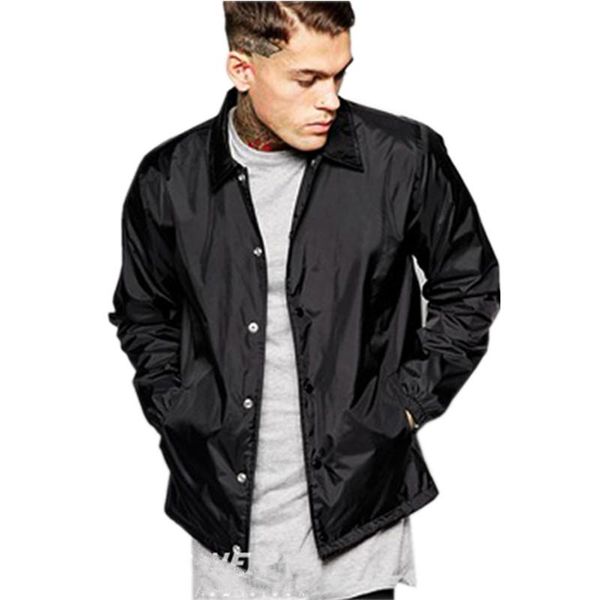 

cotton fashion autumn spring retro brand jackets coaches coat turn down collar bomber windbreaker male jacket new young size s-3xl, Black;brown