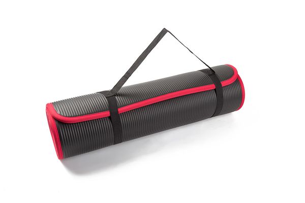 

10mm extra thick 183cmx61cm nrb non-slip yoga mats for fitness tasteless pilates gym exercise pads with bandages