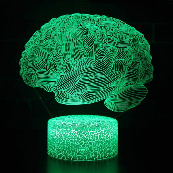 

creative brain desgin 3d illusion lamp doctor decoration night lights brain design table lamps perfect christmas gifts