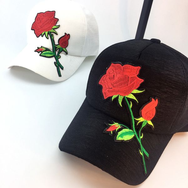 

fashion new novelty rose baseball caps women fitted cotton snapback hats for men party embroidery hip hop hats adjustable tw3315, Blue;gray