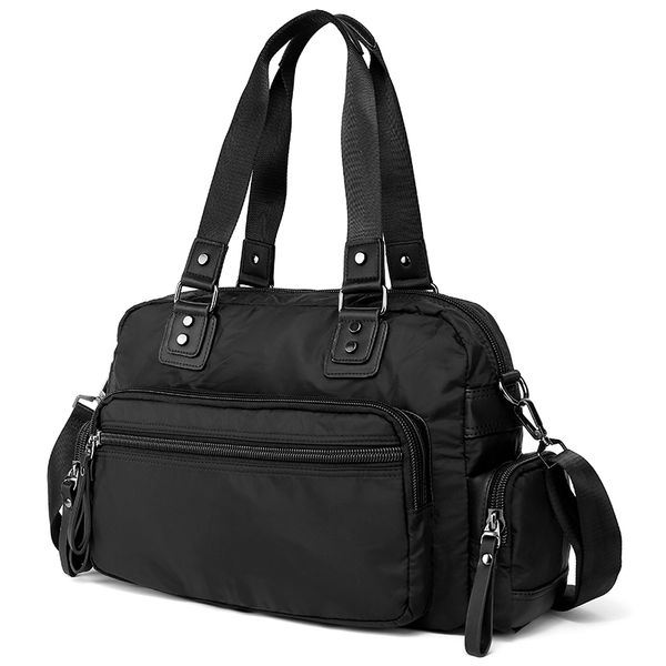 

durable waterproof nylon travel bag female fashion vintage handbag big capacity multi-pockets shoulder bag