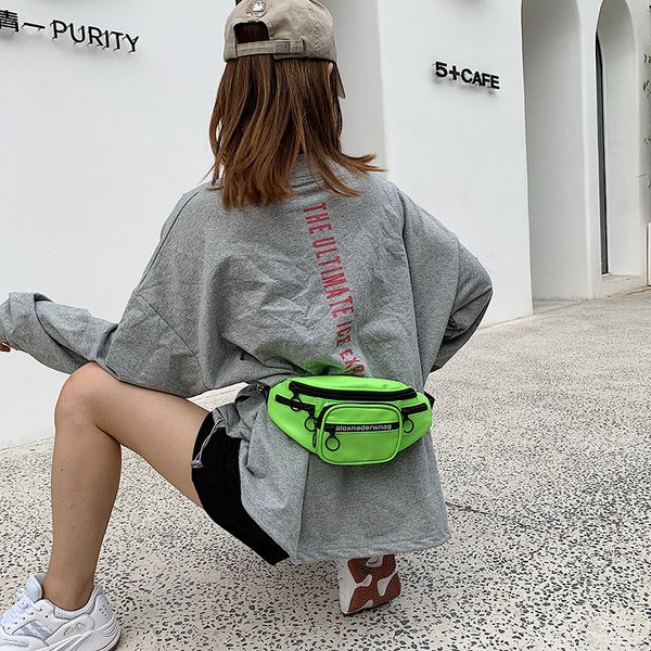 

2019 new korean version of personality tide 100 shoulder slanted bag summer leisure foreign atmosphere bungee jumping bag