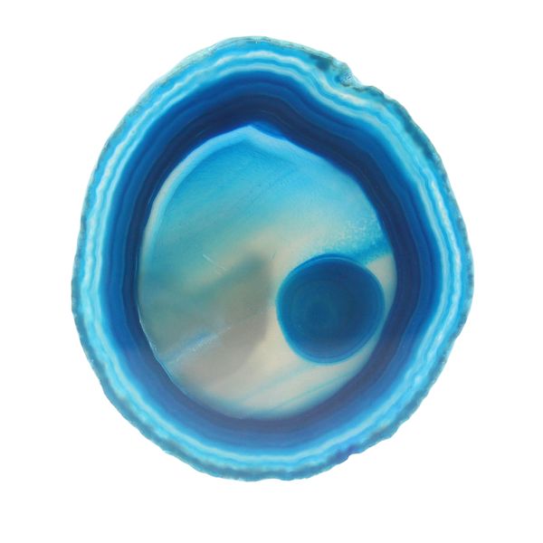 

natural irregular agate stone jewelry blue agate piece cup cushion unique natural gem jewelry, Black