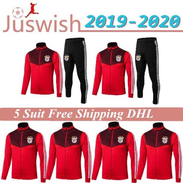 

wholesale 19 20 benfica jacket tomÃ¡s long sleeve caio tracksuit soccer jersey seferovic football kits pires training sport jacket, Black;red