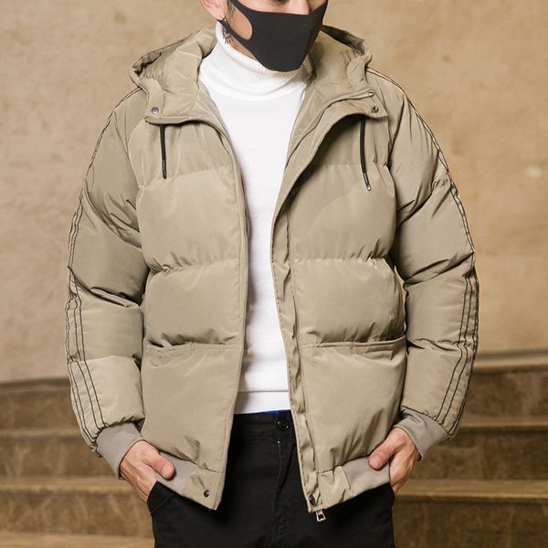 

new men's jacket winter warm thick hooded jacket thick coat man, Black