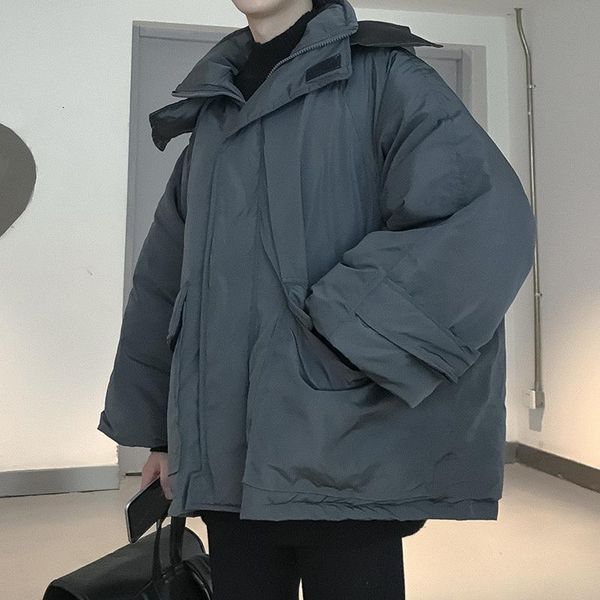 

хлопчатобумажная мужская зимняя куртка 2019 новый зимний хлопчатобумажный костюм корейская версия тренда тонкий красивый осенний жакет, Black