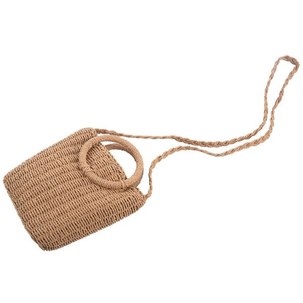 

summer women new small fresh hand woven bag in holiday beach straw bag female paper