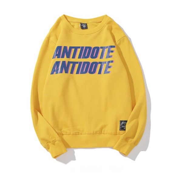 

men hoodies designer fashion letter print hoodie 2019 explosion trend mens luxury solid color long sleeve sweater 4 colors, Black