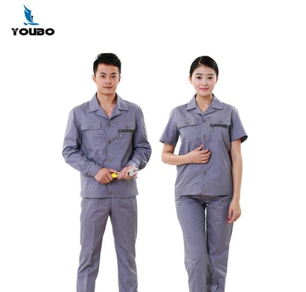 

cotton overalls printed men thin breathable long sleeve short sleeve workwear labor suit, White;black